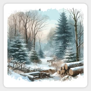 Winter Woodland Sticker